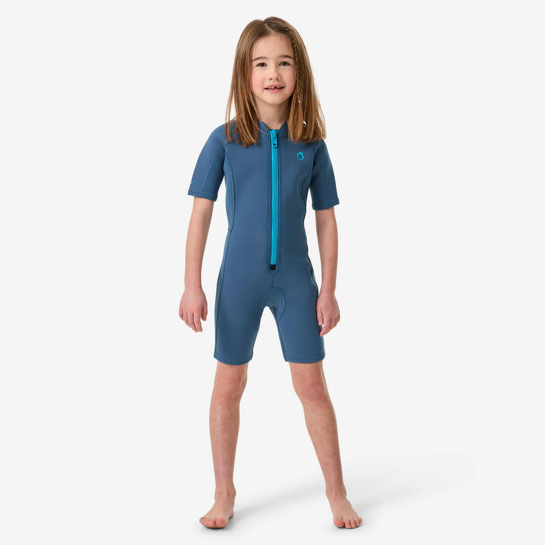 Traje de snorkel de neopreno de 2 mm azul marino para niños 100 - Image 7