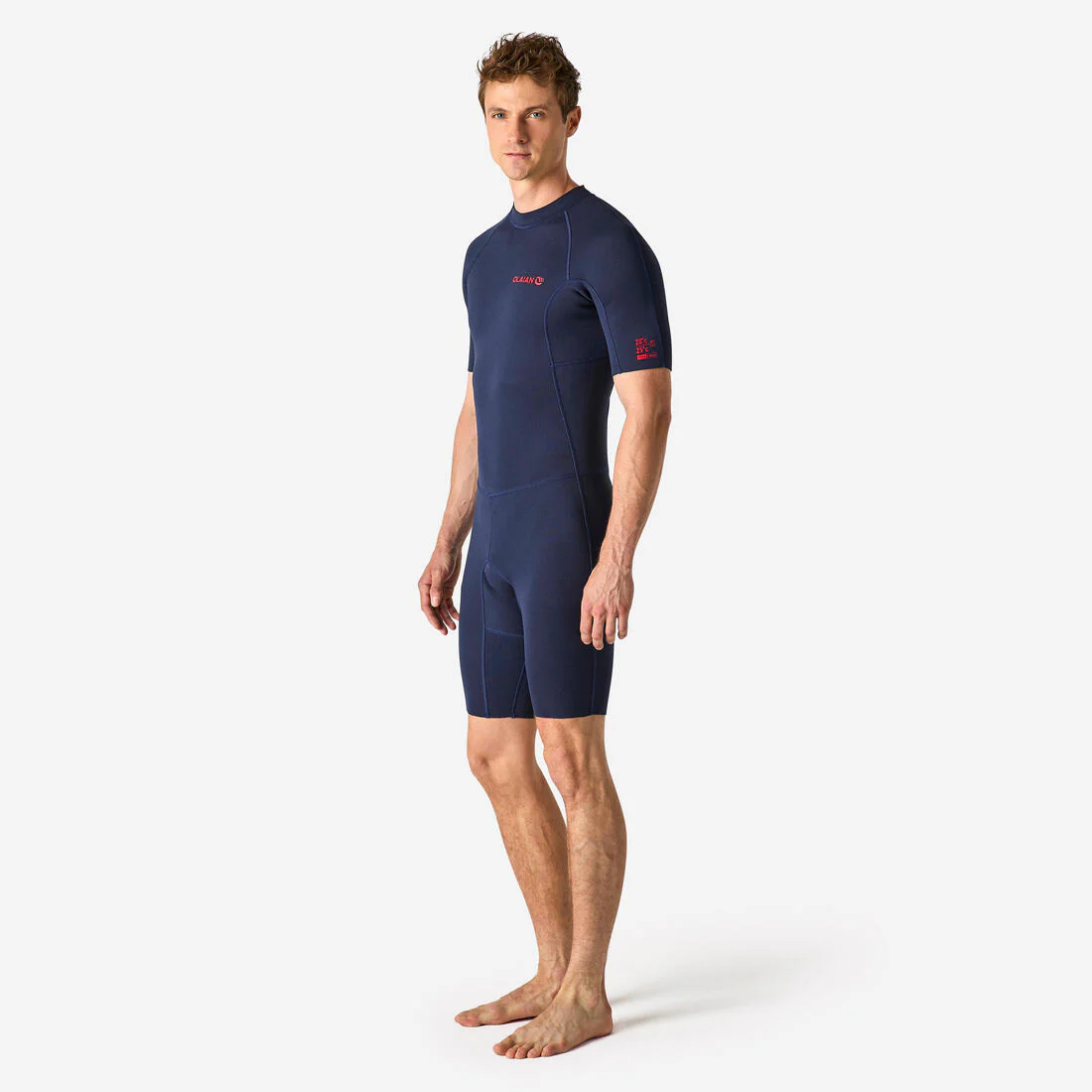 Traje de surf de neopreno corto de 1.5 mm azul marino para hombre 100 - Image 2
