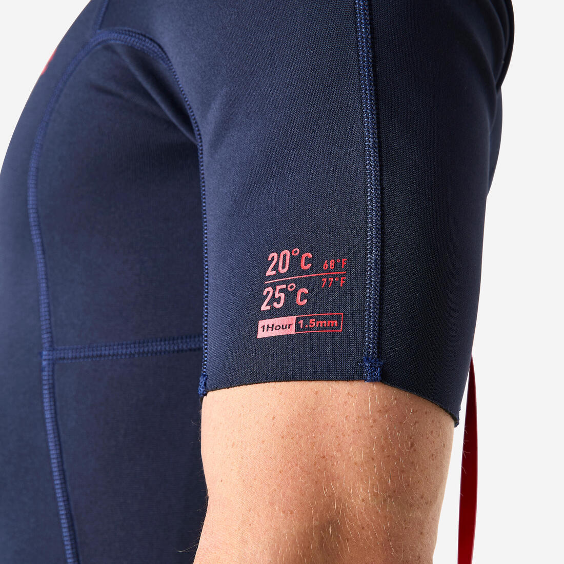 Traje de surf de neopreno corto de 1.5 mm azul marino para hombre 100 - Image 8