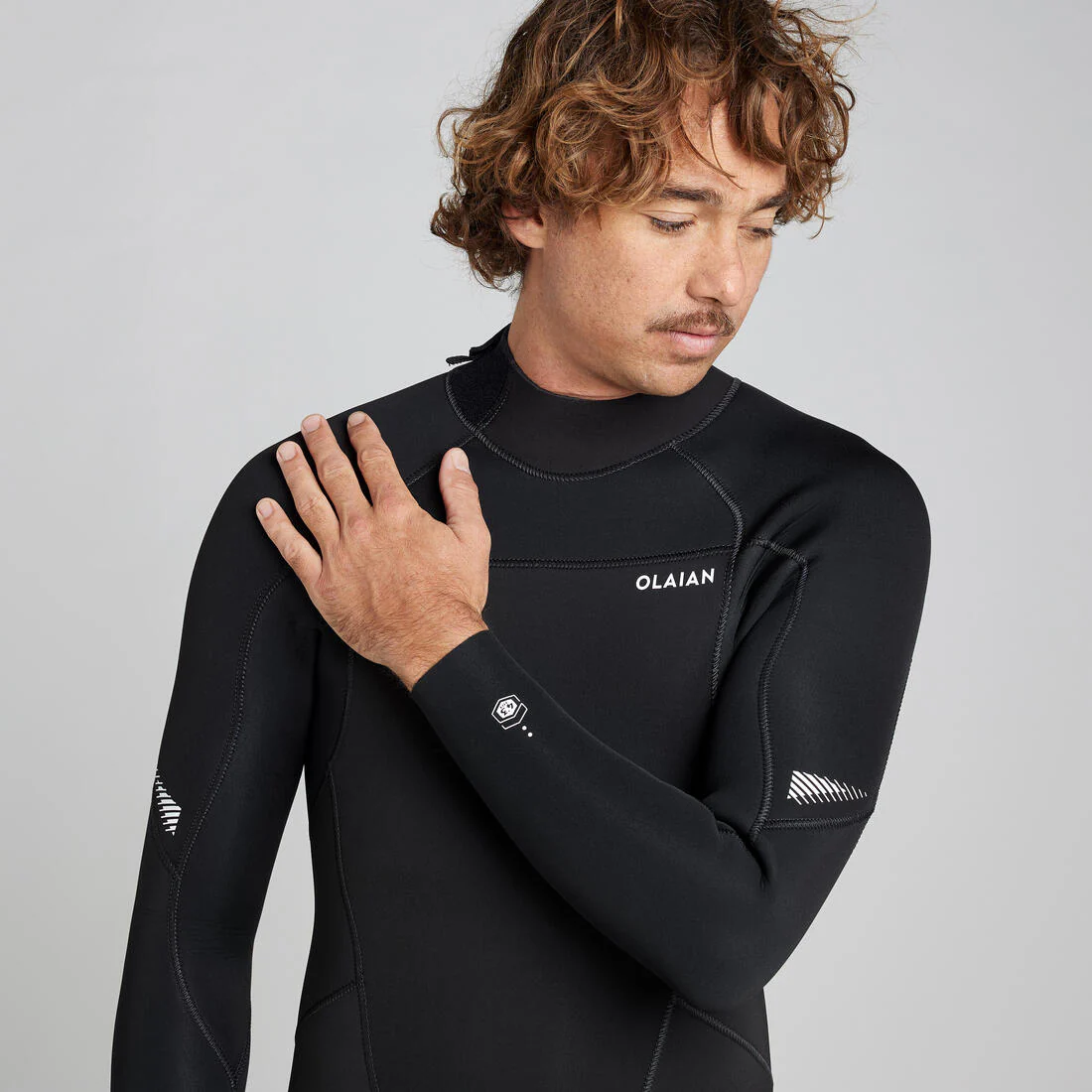 Traje de surf de neopreno negro para hombre 4/3 mm 500 PE23 - Image 3