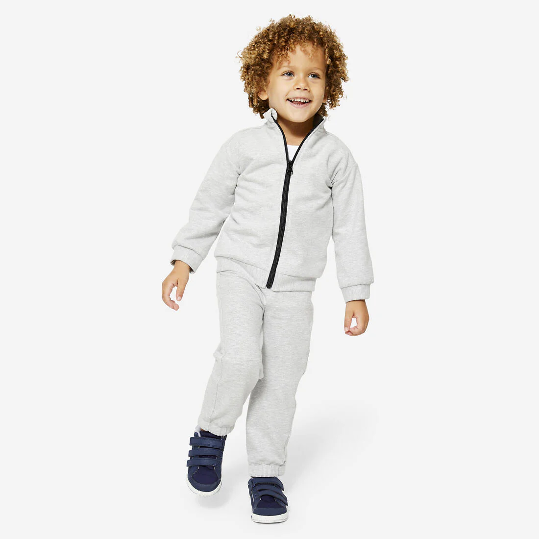 Traje Deportivo Cálido para Niños - Serie Básica - Gris - Corte Regular