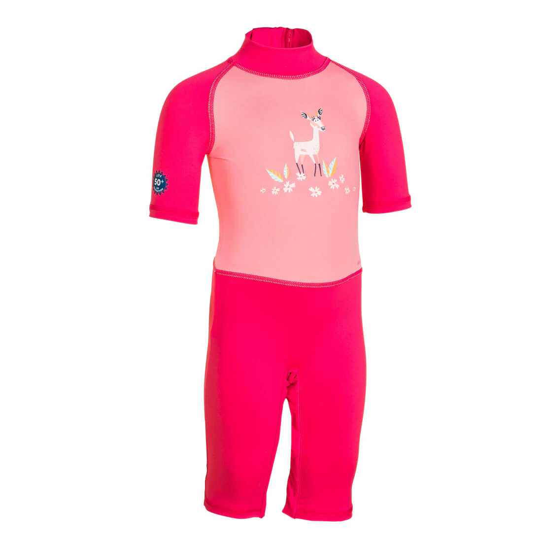 Traje Natación Anti-UV Bebés/Niños Rosa Estampado Manga Corta - Image 3