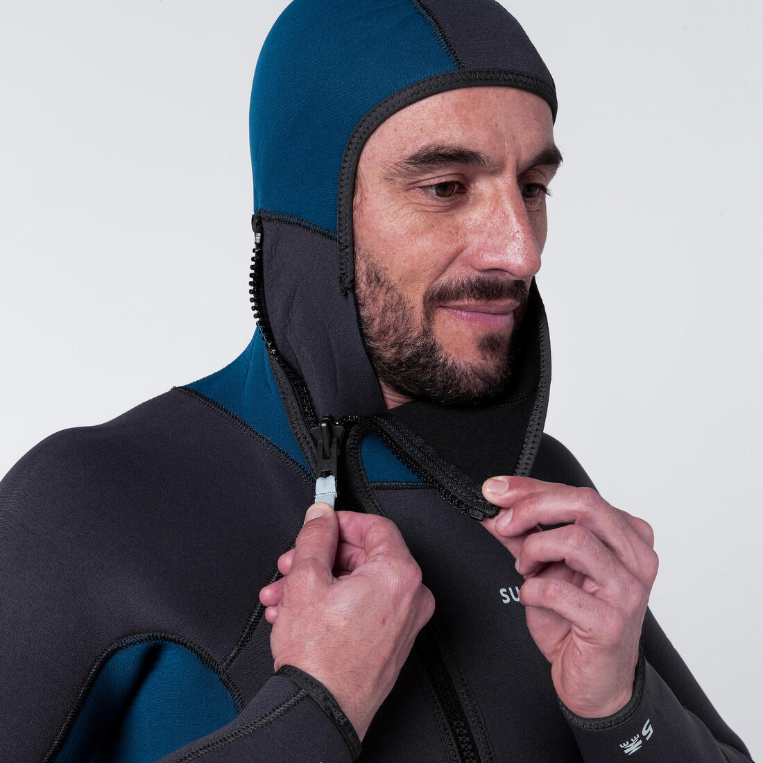 Traje Neopreno Buceo Tanque SCD 100 Hombre Negro Azul 5 mm - Image 5