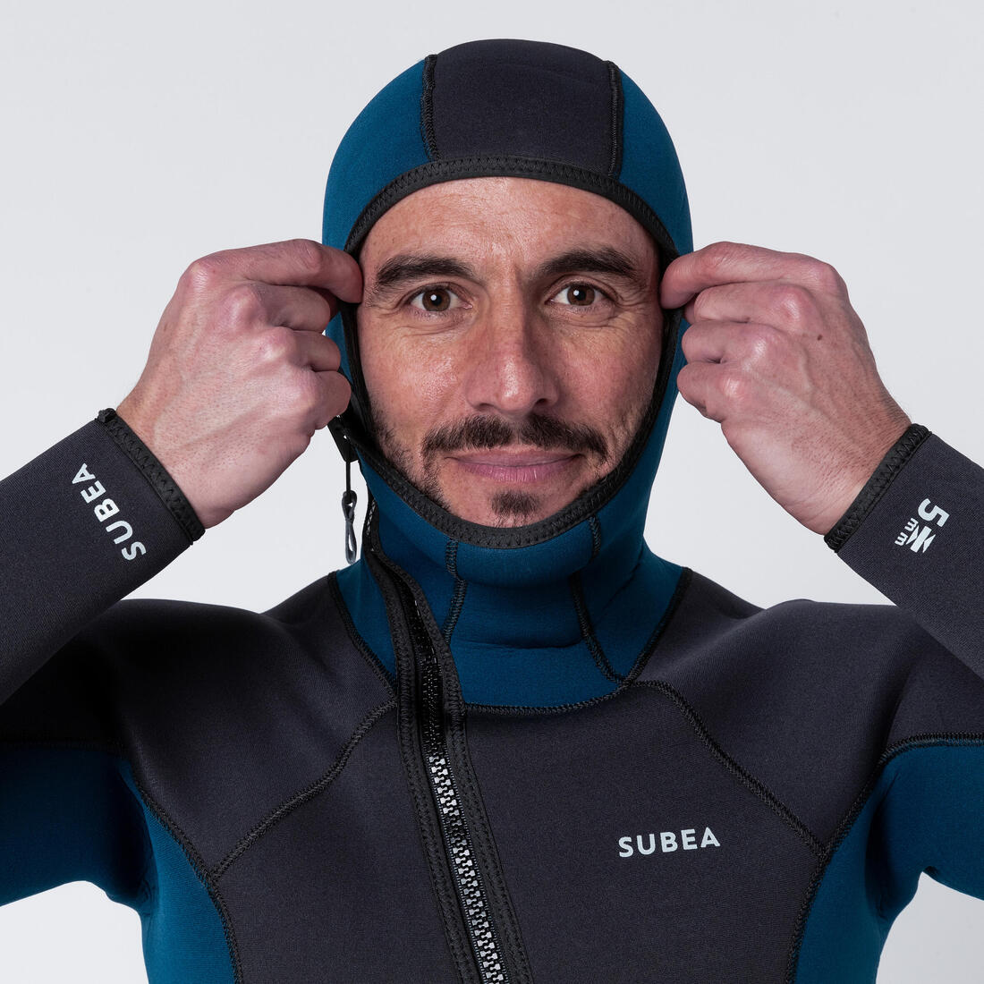 Traje Neopreno Buceo Tanque SCD 100 Hombre Negro Azul 5 mm - Image 6