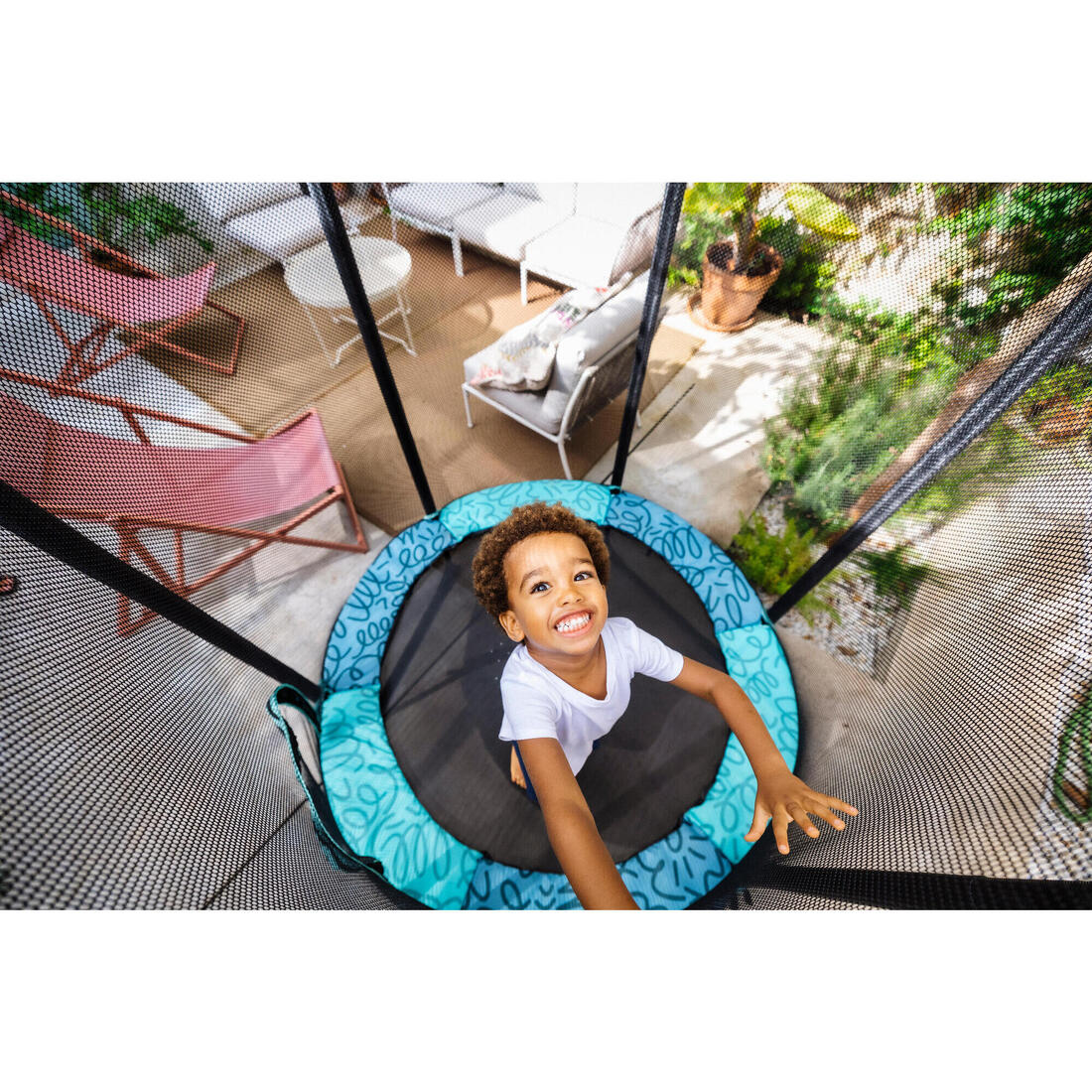 Trampolín interior de 140 cm con red de seguridad - Image 9
