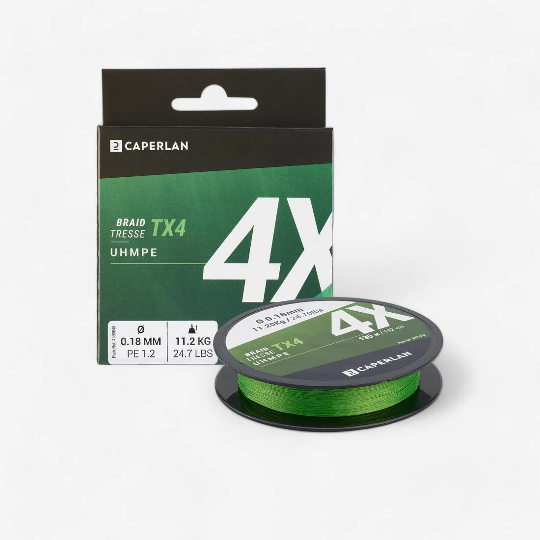 Trenza de pesca para señuelo verde cartujo de 130 m TX4