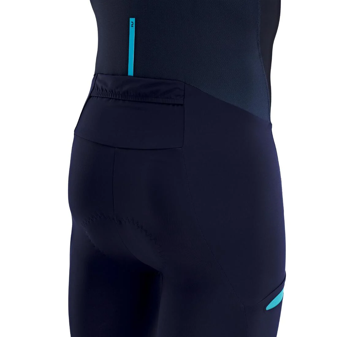 Trisuit de triatlón de corta distancia azul marino con naranja para hombre - Image 5