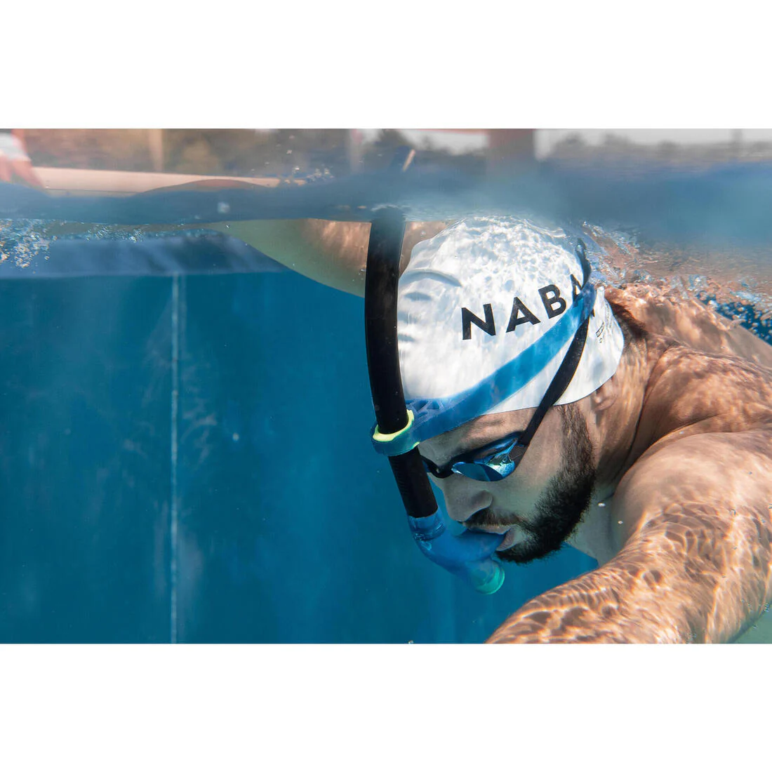 Tubo Frontal Natación 500 Azul/Amarillo Talla L - Image 7