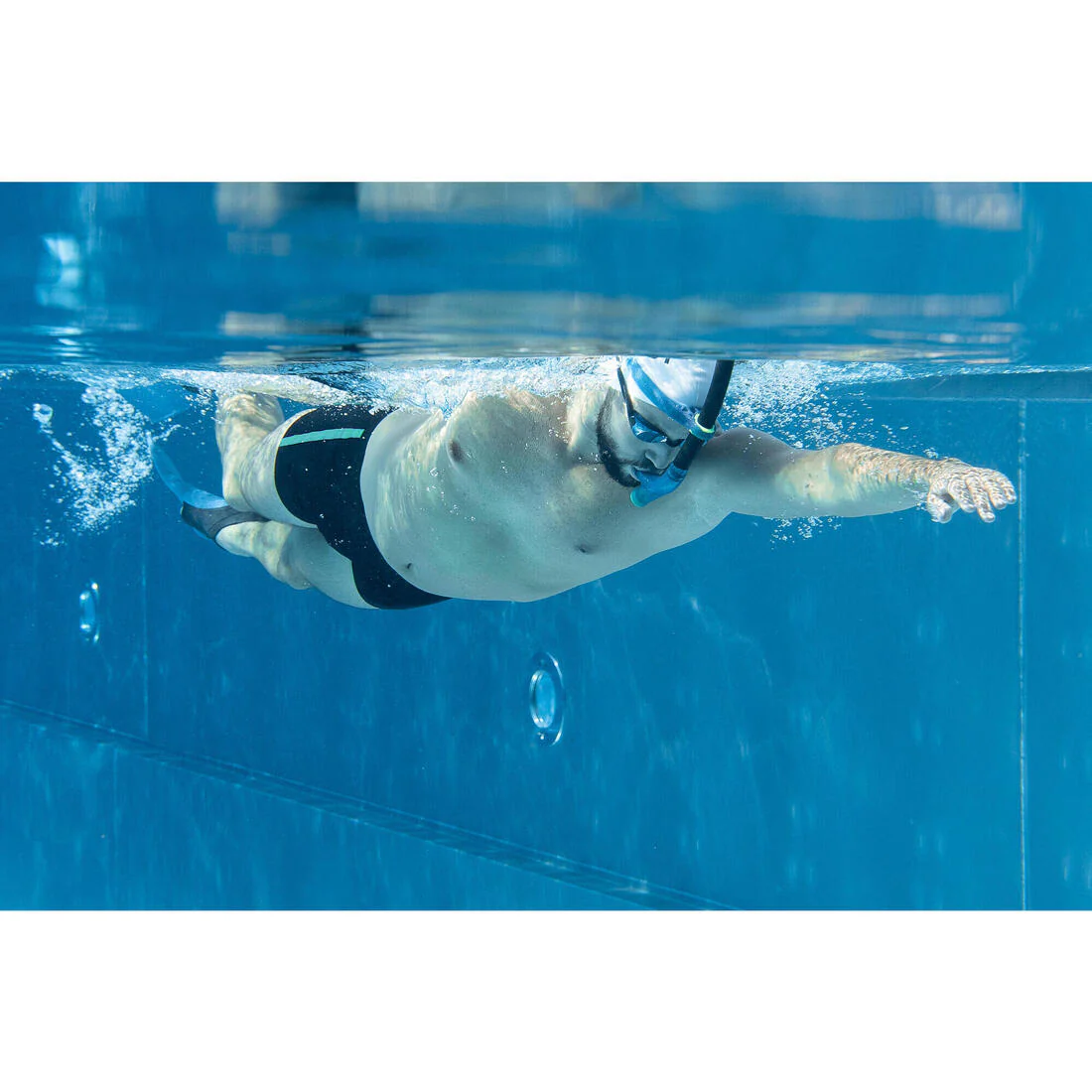 Tubo Frontal Natación 500 Azul/Amarillo Talla L - Image 8
