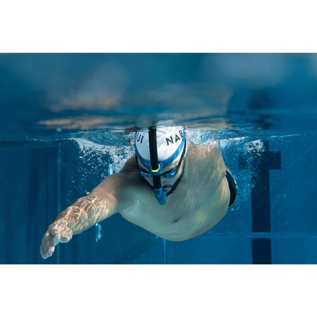 Tubo Frontal Natación 500 Azul/Amarillo Talla S - Image 10
