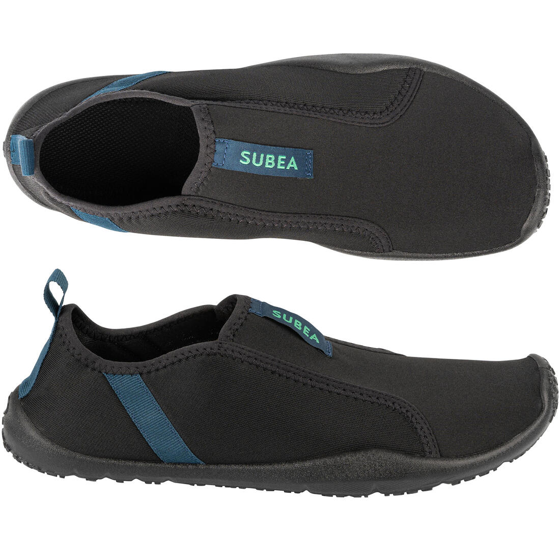 Zapatos acuáticos con elásticos negros para adulto Subea 120 - Image 9