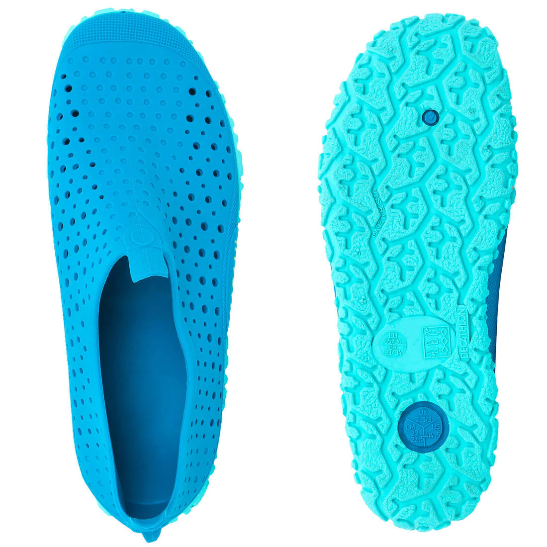 Zapatos acuáticos para alberca en azul y verde para niños Aquadots 100 - Image 3